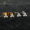 ASTM F136 Titanium 20G CZ Stud Earrings Piercing Simple Hypoallergenic Cartilage Earring Set