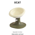 Ucat Eco-Friendly Ceramic Cat Bowl with Solid Pattern Protective for Cervical Spine and Black Chin for Dogs