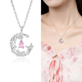 FDXZ-194 Butterfly Garland Sterling Silver S925 Necklace for Women Design Light Luxury Zircon Ins Style Moon Pendant Jewelry