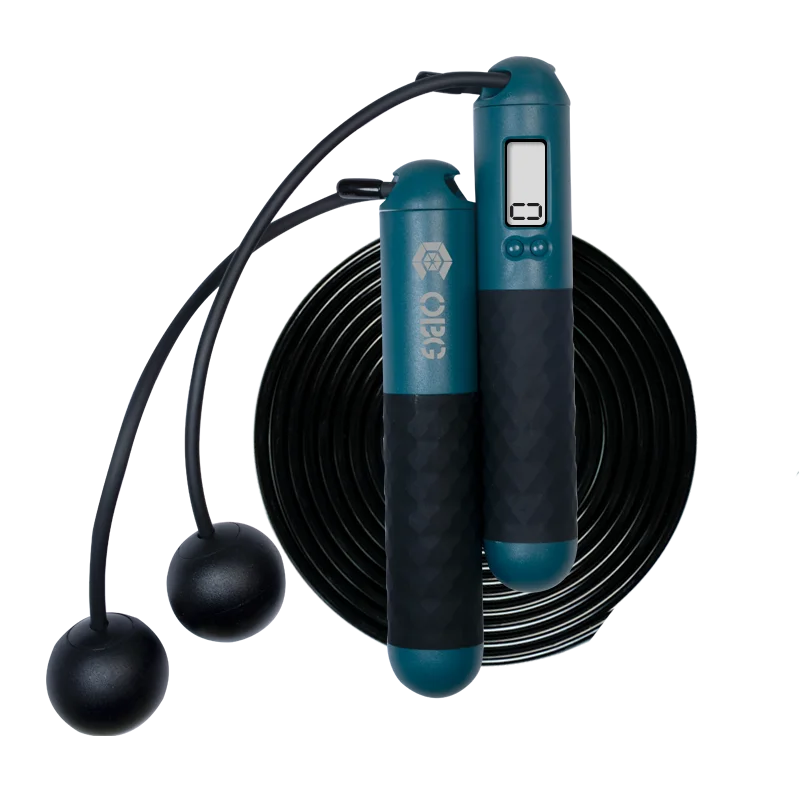 Digital Sensor Smart Jump Rope with Ball Weighted Cordless PVC Unisex Fitness Equipment Set
