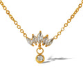 Trendy Design Stainless Steel Rhinestone Charm Necklace for Women