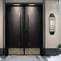 High-End Customization Luxury Double Entry Exterior Entrance Door Modern Villa Security Design Cast Aluminum Copper Supermarket