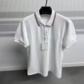 Plain Men's 100% Cotton Woven Dot T-Shirt Short Sleeve V-neck Casual Breathable Eco-Friendly Anti-UV OEM ODM Custom Logo Front