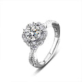 XJZ086 Fine 925 Sterling Silver Zircon Stone Wedding Band Ring Luxury Moissanite Diamond Engagement Rings Jewelry