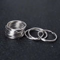 20mm 0.78" Round Edged Split Key Chain Ring Connector Keychain Keyring Silver Steel Round Edged Circular Keychain Ring Clips