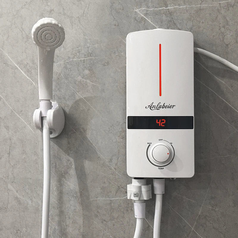 Professional 5000W Instant Tankless Water Heater Plastic Housing English Bathroom Shower IPX4 Leakage Prevention Factory Direct