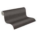Made in Germany - Wallpaper rolls Structure Black - Non Woven Vinyl - Wallpaper Plain Solid Colour for Walls - 1005 x 053 m
