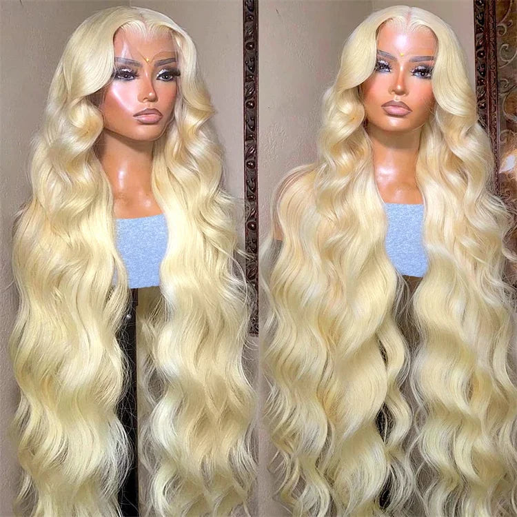 Wholesale 613 HD Brazilian Hair Lace Front Deep Wave Wig with 180 Density 100% Virgin Human Hair Frontal Wig