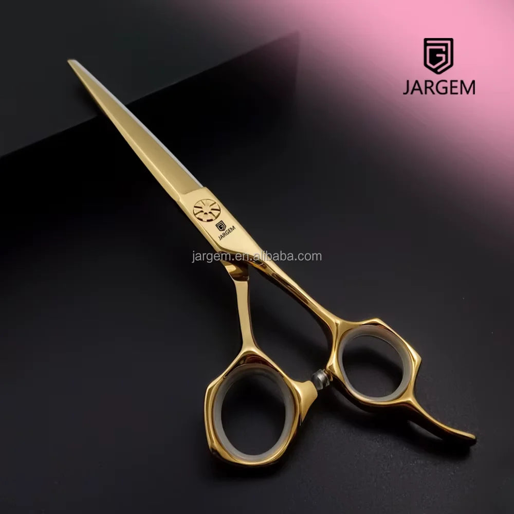 Gold Scissors 6.0 Inch Barber Hair Scissors Japan VG10 Sharp Edge for Beauty Salon Shears