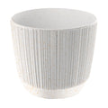 Off-white flower pot without reservoir RYFO ECO collection 14.6 x 14.6 x 12.6 cm capacity of L.