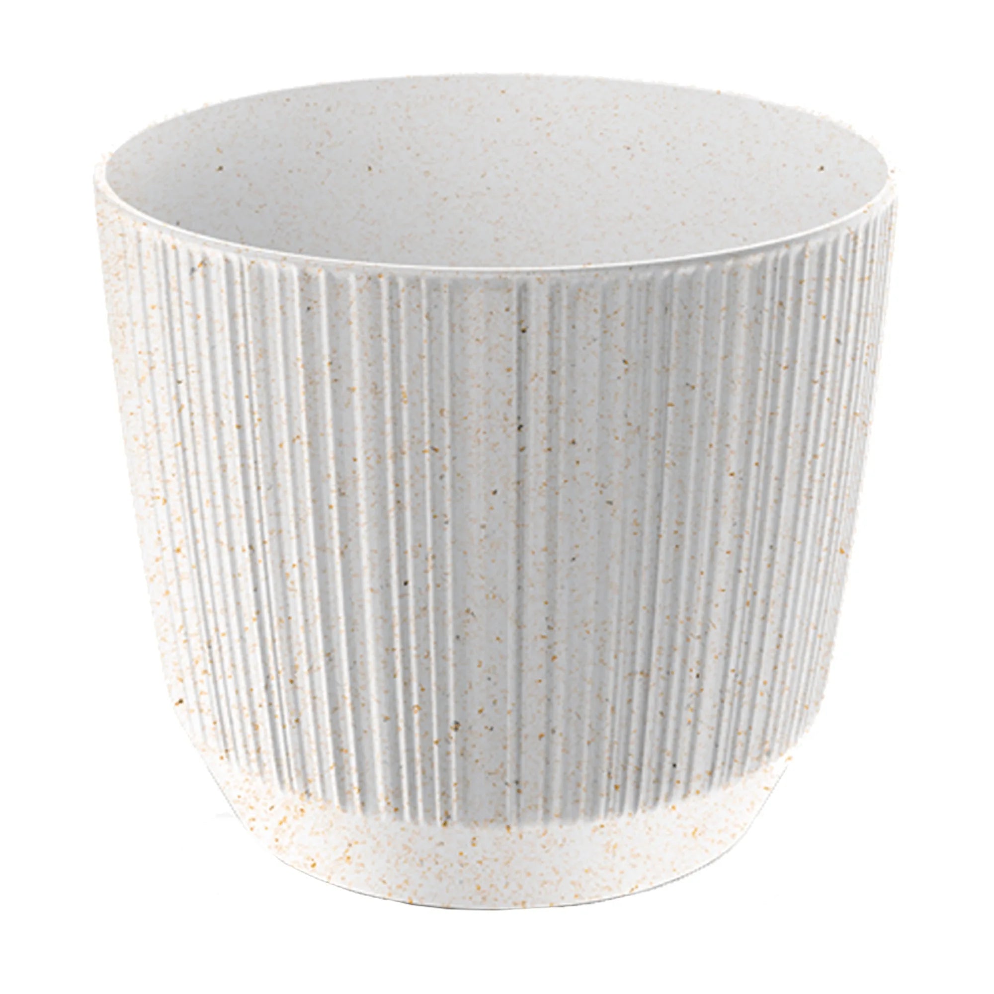 Off-white flower pot without reservoir RYFO ECO collection 14.6 x 14.6 x 12.6 cm capacity of L.
