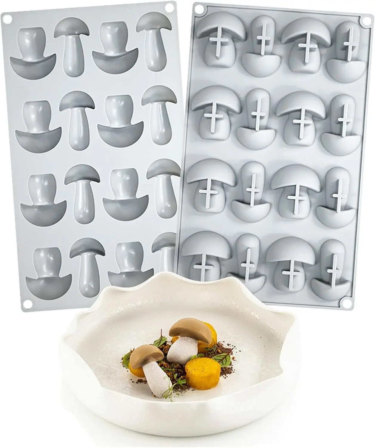 Food Grade  Mushroom Design Cake Shaped Mold Baking Reusable Non-deformable Easy Release Excellent Effect Chocolate Tray