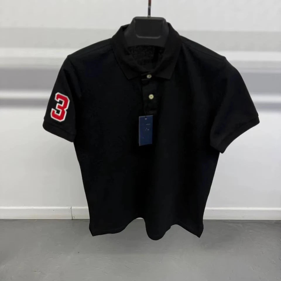 Plain Men's Cotton Woven T-Shirt Short Sleeve V-neck Casual Breathable Eco-Friendly OEM ODM Custom Logo Front Embroidered Blank