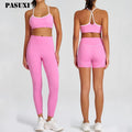 PASUXI 2025 New Sportswear Seamless Gym Fitness Sports Bra Leggings Workout Women Yoga Sets for Women