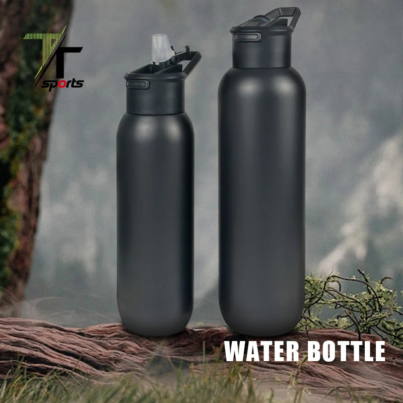 Double Wall Vacuum Stainless Steel Sports Water Bottle With Straw Lid Carry Handle Custom Logo Wholesale 580ml 1000ml MegaBDM