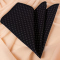 Exve Exclusive Black Blue Yellow Geometric Print 100% Cotton Pocket Square Turkey
