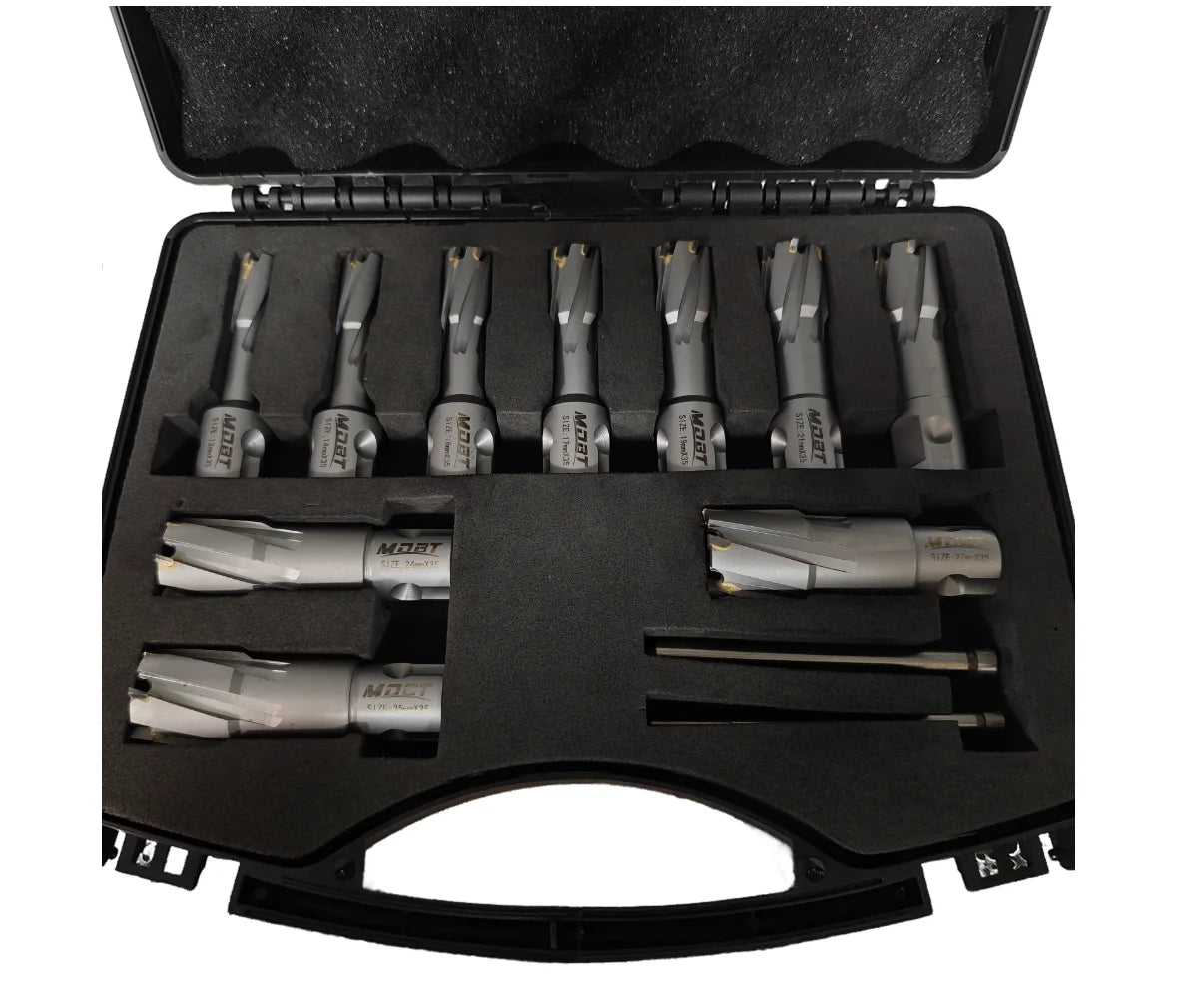 12PCS TCT Hole Saw Set Alloy Hole Saw TCT Annular Cutter Magnetic Hollow Core Drill Bits Hard Annular Cutter Set
