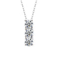 XMZ059 Fashion Design 3-Stone Sterling Silver 925 Pendant Sparkling Moissanite Diamond Fine Jewelry Necklace for Women Men