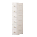Modern Heavy Duty Plastic Folding Storage Cabinet With Silent Wheels Modular 5-Tier Wardrobe Organizer for Professional Home