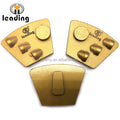 Husqvarna Compatible Redi Lock Piranha Grinding Plate with Three Half Round PCD Segments and One Round Support Block