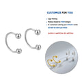 LE105 925 Sterling Silver Simple Line Stud Earrings for Women Fine Jewelry Round Earrings Wedding Gift