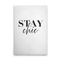 Made In Germany - Home Decor Canvas Picture Stay Chic- Wall Mural In White And Black - Canvas Picture On Stretcher Frame