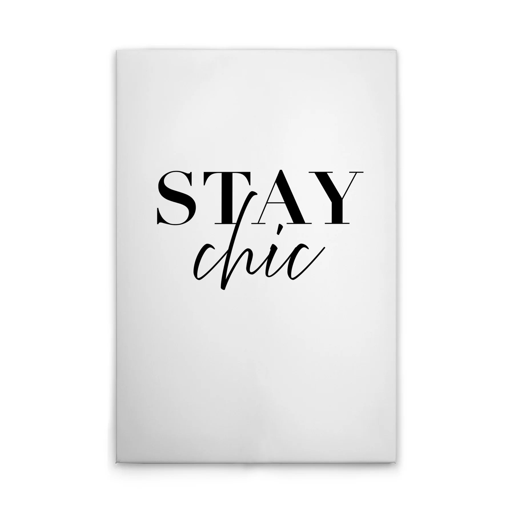 Made In Germany - Home Decor Canvas Picture Stay Chic- Wall Mural In White And Black - Canvas Picture On Stretcher Frame