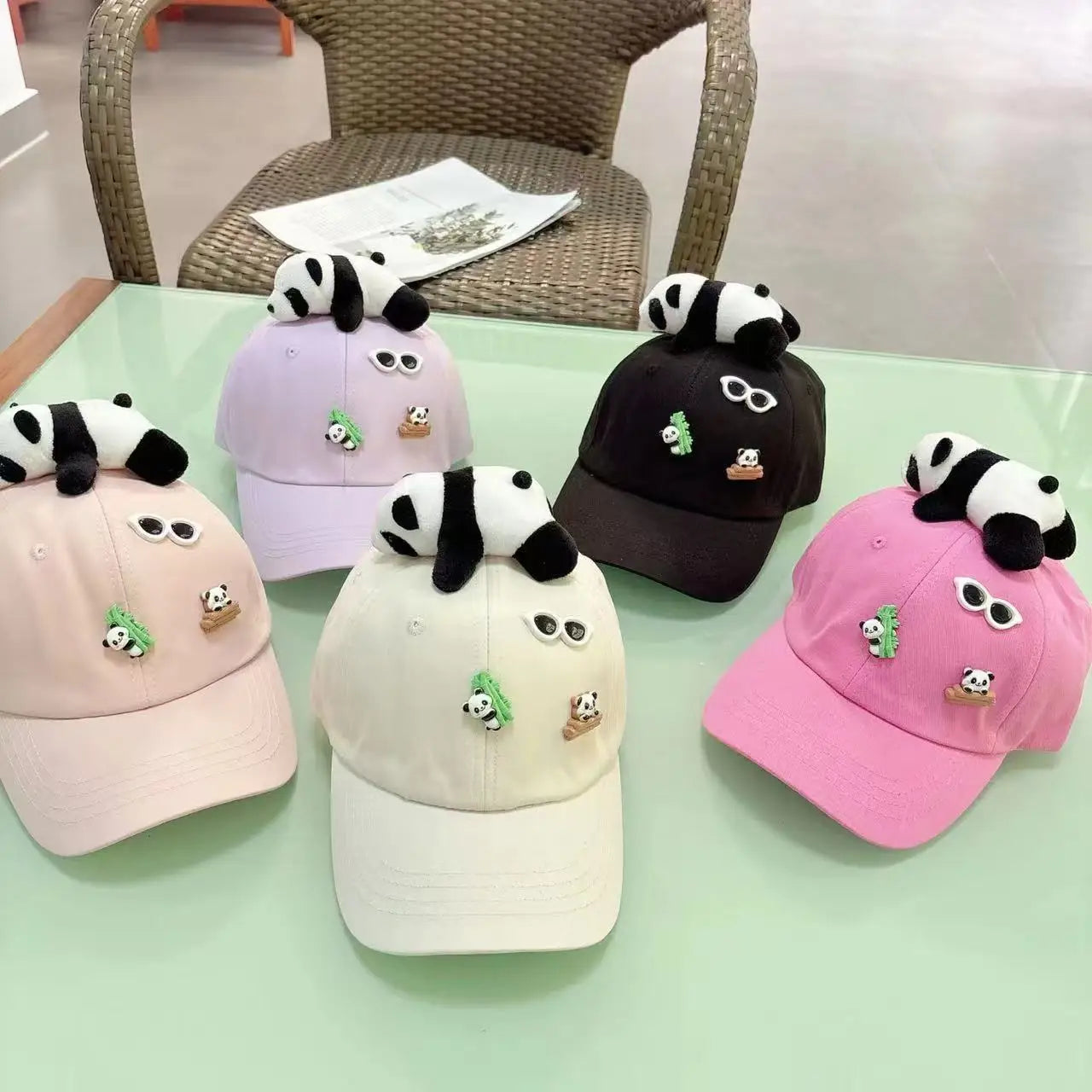 Customized Kids Caps Hats Cotton Blank Embroidery Panda Logo Hat Sports Adjustable Kids Dad Hats With Custom Logo