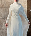 YKD048 2026 Eid Muslim Dress Wome Islamic Clothing Hijabs Traditional Elegant White Dress Conservative Robe Beautiful Dignified.