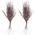 Artificial Plastic Branches Willow Stem for Vases Brown Wheat Grass Plant Vintage Bendable Stems for Home Wedding Party Kitchen