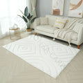Wholesale Extra Soft 3D Grey Faux Rabbit Jacquard Carpet 2024 New Tip Rabbit Fur Thick Hair Large Rug