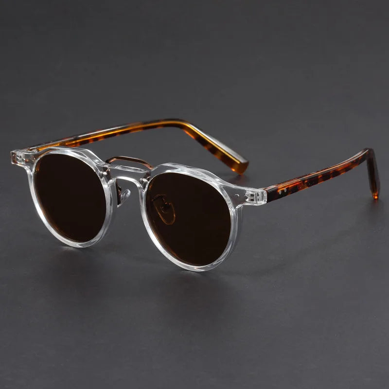 Custom Logo 2026 Retro Men Women Small Frame Sun Glasses UV400 Shades CP Pin Round Punk Sunglasses