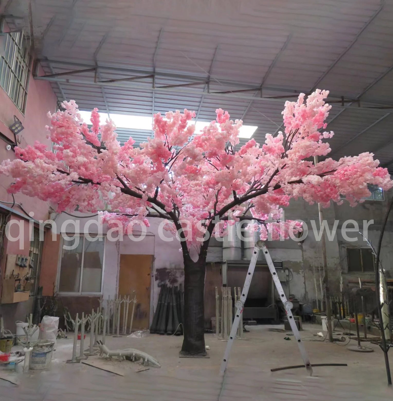 M811 Custom Wedding Table Centerpiece Flower Ornament Tree Silk Artificial Cherry Blossom Tree Decoration