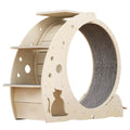 OEM Custom Factory Price Silent Exercise Running Wheel Climbing Frame Wooden Fiberboard Cat Toy Cat Accessories Cat Treadmill