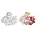 Wholesale JR Rhinestone Women Gold Plated Zircon Bird Big Crystal Swan Brooch-Gift & Party Occasions