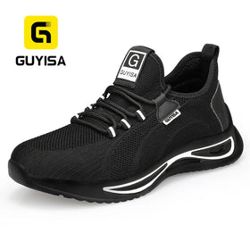 For GUYISA 2021 New Sports Style Safety Shoe Puncture Resistant Steel Toe Fashion Design for Year-Round Use for Summer Winter Au