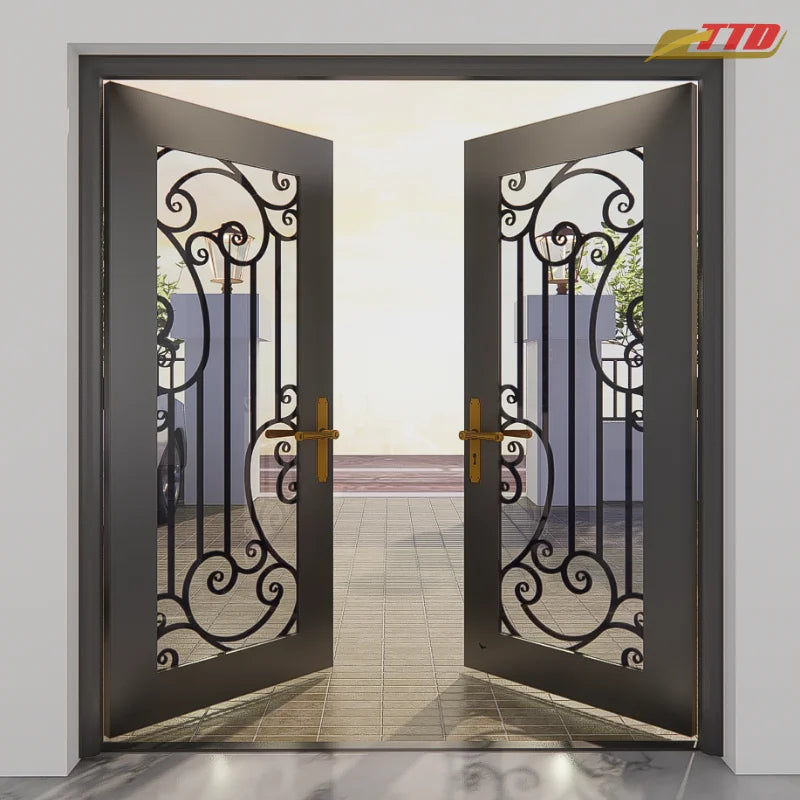 Discover elegant modern iron door designs that enhance curb appeal ensure safety and add luxury charm to house entrances