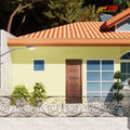 Modern Wrought Iron Villa Balcony Railings Complementing Elegant Main Doors and Decorative Window Designs Made in Vietnam