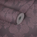 Made in Germany-Sale Modern Damask Purple Non Woven Sound-Absorbing Wallpaper Rolls-1005 X 053 m Stock Clearance