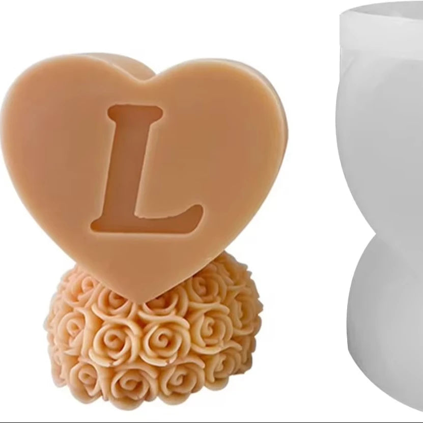 Rose Heart Silicone Pillar Candle Molds for Candle Making  Wives Girlfriends Mothers Wedding Dating for Making Scented Candles