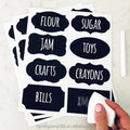 Custom Self Adhesive Paper Label Sticker Removable Food Label Chalkboard Spice Sticker Reusable Jam Label