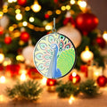 3inch Good Quality Stained Glass Door Adhesive Film Diamond Stain Boxes Boho Decor  Sheet Peacock Car Stickers for Wholesale