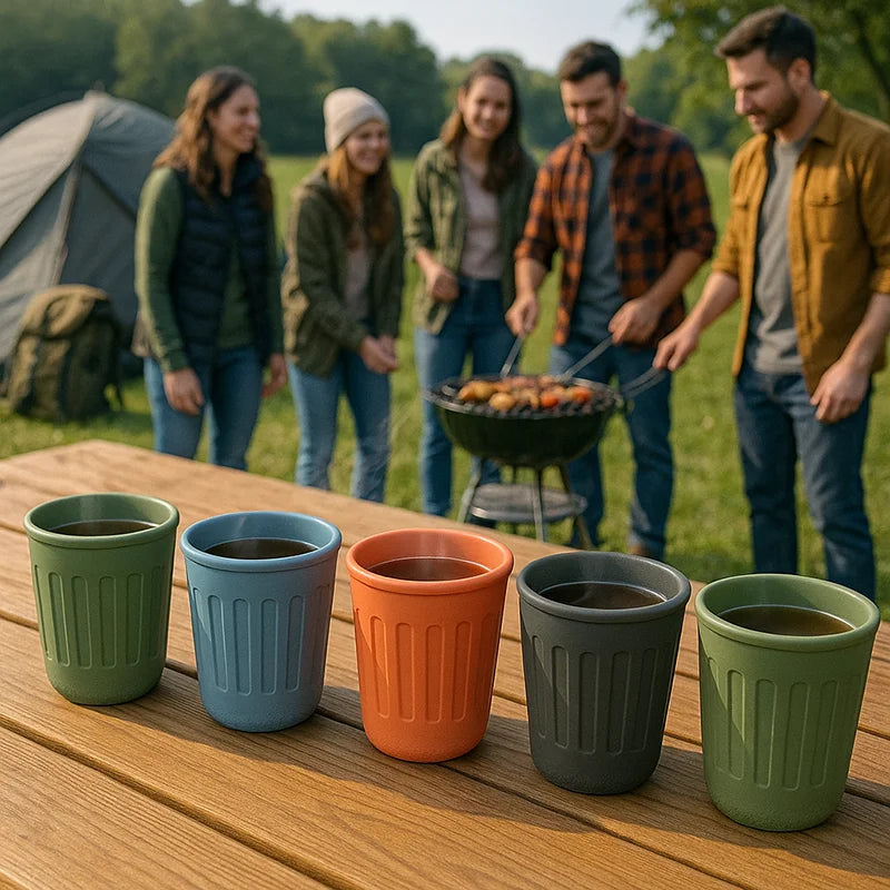 Outdoor Silicone Cup 300ml BPA-Free Unbreakable Custom Logo Eco Camping Drinkware Perfect for Camping Hiking Travel Daily Use