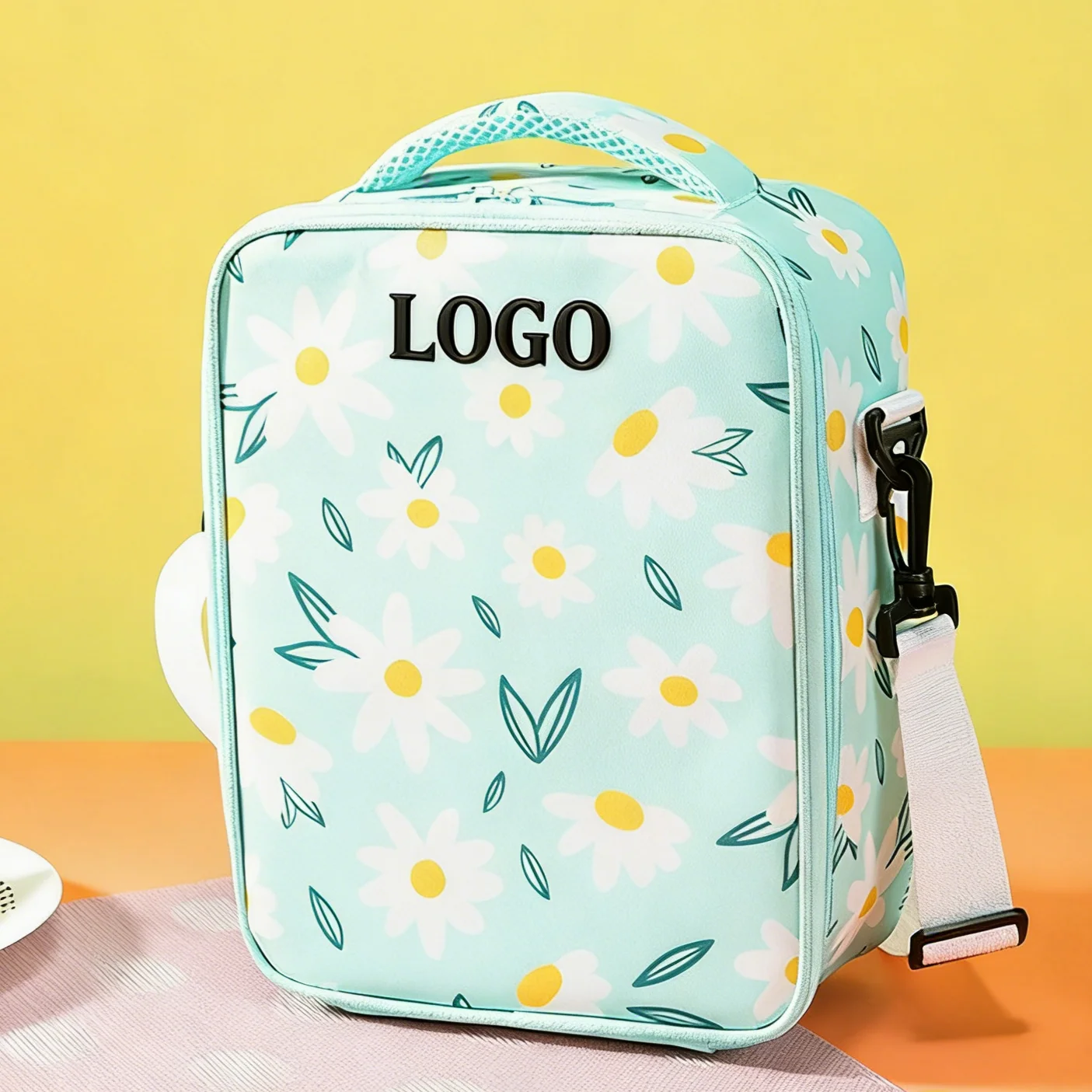 SW New Custom Cartoon Tote Cosmetic Bag Thermal Lunch Box Bag Polyester Insulated Aluminum Foil Printed Box Bag for Outdoor