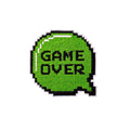 New Iron on Embroidery Green Color Game Series Game Machine Earphone Game Over Level up Patch for Decoration Gift
