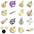 Zinc Alloy logo Charm Name Pendantcustom Engraved Jewelry Tags Wholesale