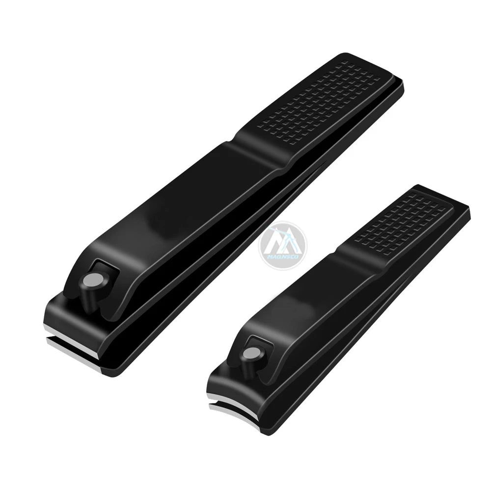 Nail Clippers Set Ultra Sharp Sturdy Fingernail and Toenail Clipper Cutters with Visibly Tin Case Black