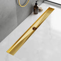 Wholesale CUPC Approval Golden 24"  Bathroom Linear Shower Drain 304 Stainless Steel Floor Drain US In Stock