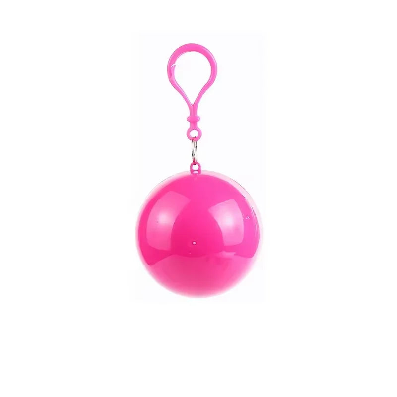 Wholesale Disposable Raincoat Poncho Ball With Keychain Logo