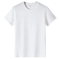 OEM Customized summer 180g combed cotton round neck tshirt for men and women casual solid color short sleeved shirt